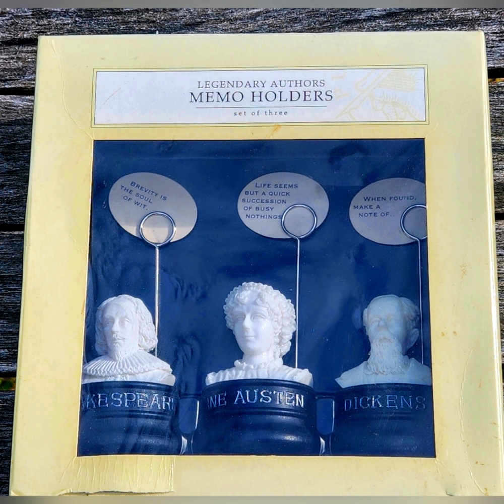 Legendary Authors Memo Holders Set of Three